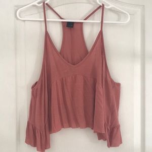 Racerback spaghetti strap crop top